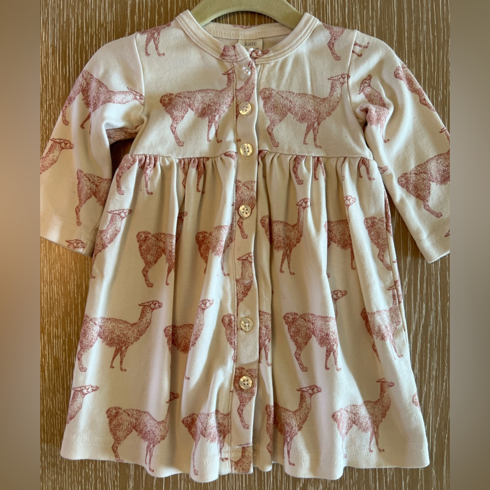 kate quinn Cream and Red Button Down Shirt Dress with Print